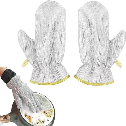 🧤✨Buy 1 Get 1 Free | Silver Premium Dish Washing Hand Gloves – Flat 💥50% OFF | 🚚 Free Delivery | 💵 COD Available