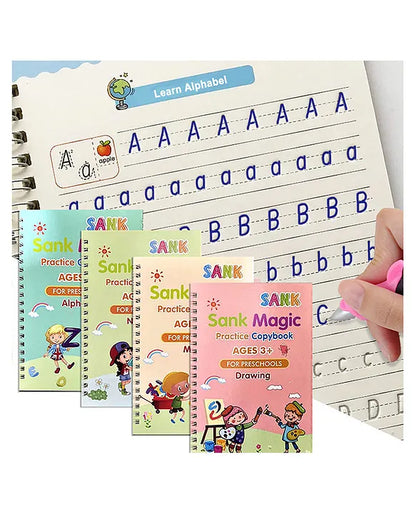 Buy 1 Get 1 Free - Sank Magic Practice 4 Books Pack + Pen + Refills @599 Only