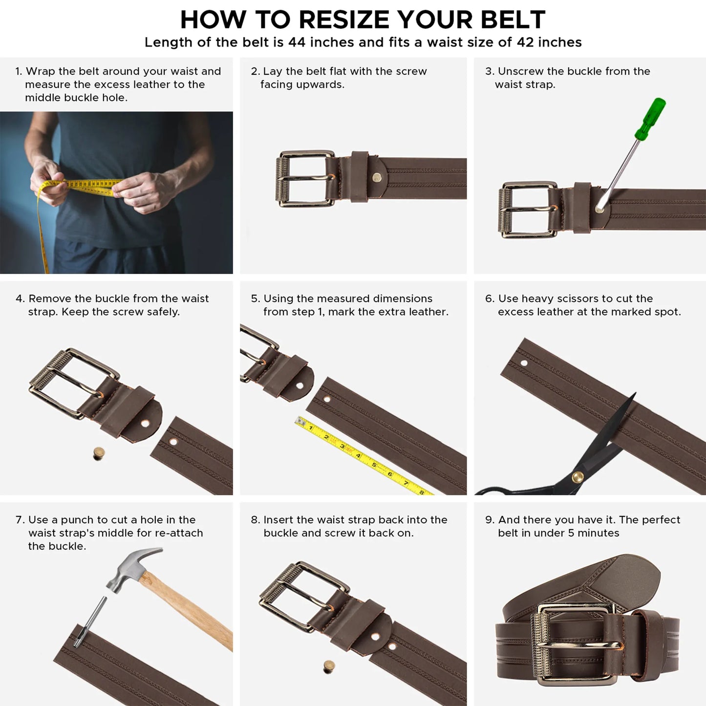 Buy 1 Get 1 FREE – Premium Leather Belts [Black+Brown] @599 Only