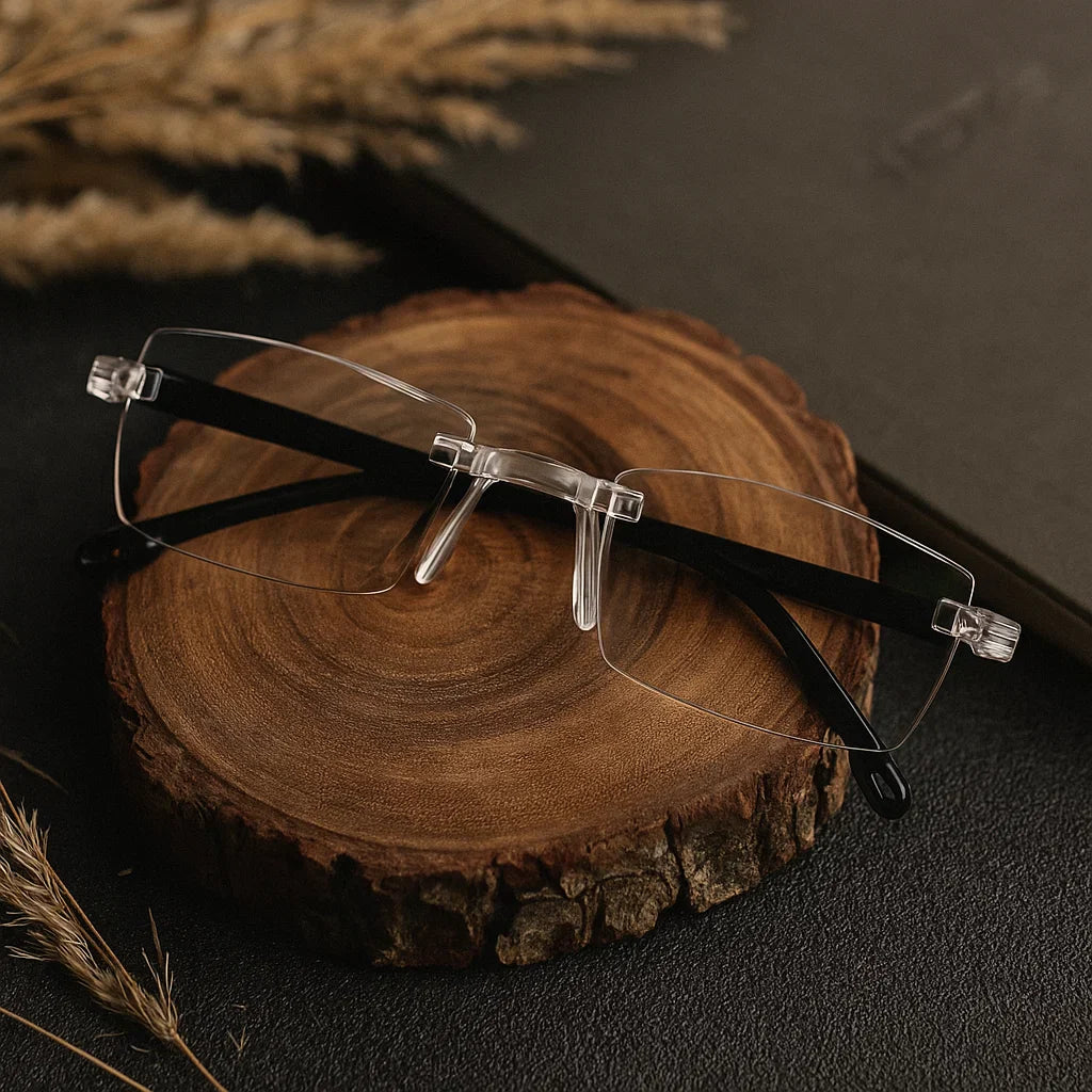 Buy 1 Get 1 Free Rimless One Power Auto Focus Reading Glasses - @ 50% Discount + Free Shipping